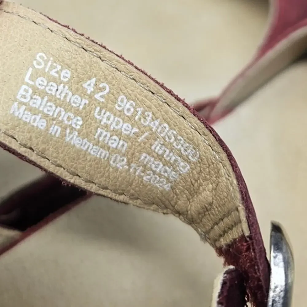 Dansko 42 Mae Mary Jane Red Comfort Wedge Casual Gorpcore Leather Ankle Strap - Picture 2 of 6